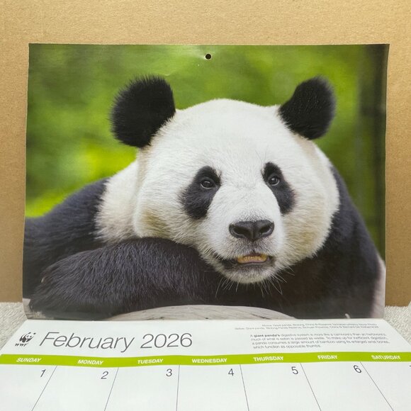 NWOT World Wildlife Fund 16-Mo. Wall Calendar, 9/2025 - 12/2026, 11"T x 8 1/2"W - Picture 5 of 16